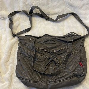 Gray shoulder bag